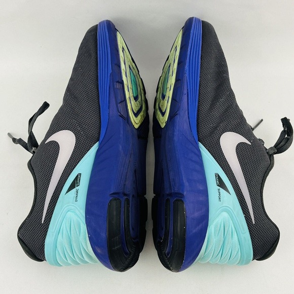 Womens 10 Nike Lunarglide 6 Running Shoe Black Turquoise Purple Athletic Sneaker - Picture 6 of 9